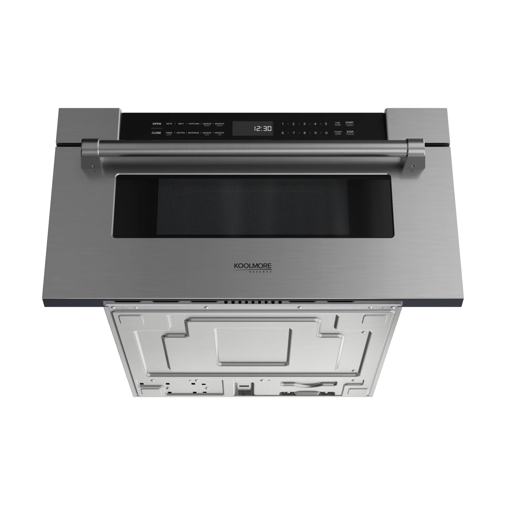 KoolMore Reserve 30 in. Stainless-Steel Microwave Drawer, 1.2 cu. ft. Capacity in Black