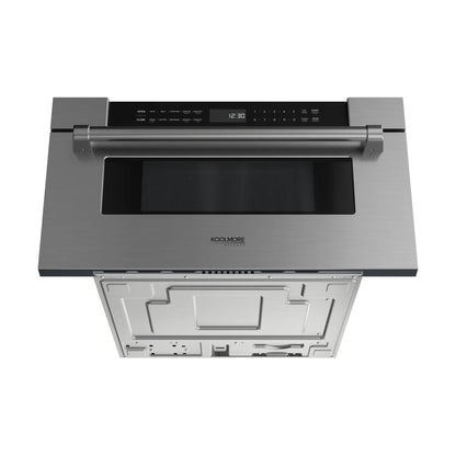 KoolMore Reserve 30 in. Stainless-Steel Microwave Drawer, 1.2 cu. ft. Capacity in Black