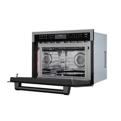 KoolMore Reserve 24 in. Stainless Steel Built-in Convection Microwave Oven with Speed and Sensor Cooking, 1.6 cu. ft. in Black (KM-CWO24 -BSS)