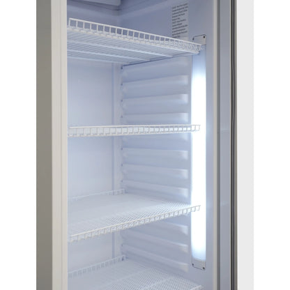 One-Door Commercial Merchandiser Refrigerator in White 24 in, 12 cu. ft.