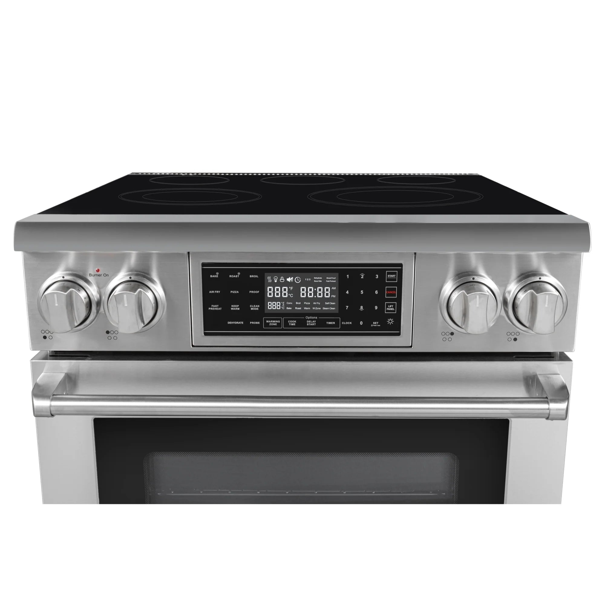 Electric Professional Range with Tilt Panel and Digital controls, Self-Cleaning, 16300W of Power, 240V in Stainless-Steel, 30 In.