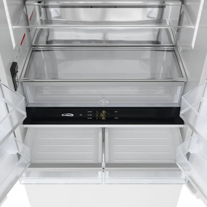 KoolMore Reserve 36 In. Panel Ready French Door Refrigerator with Ice Maker and Water Dispenser, Frost Free, 19.6 Cu. Ft.