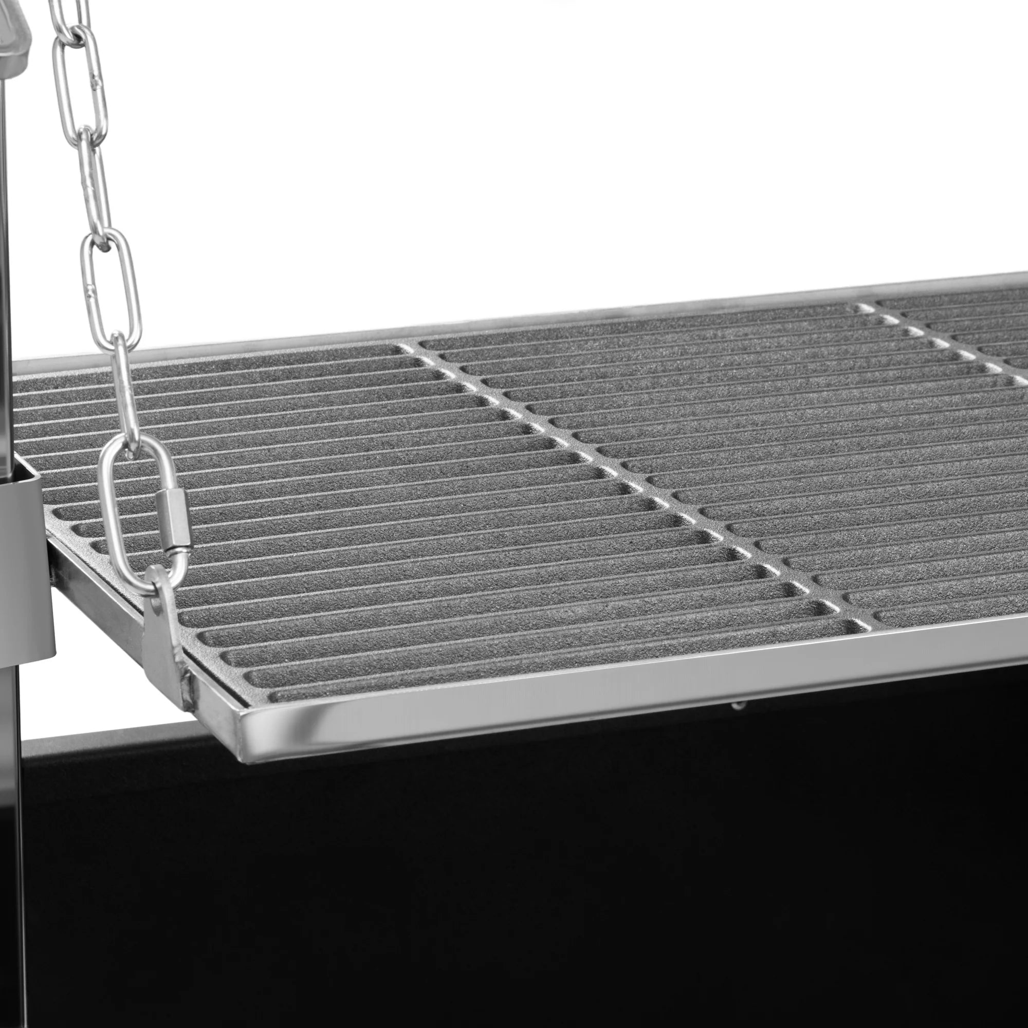 Argentine Santa Maria Charcoal and Wood Grill, Adjustable Outdoor BBQ, in Black, 92 In.