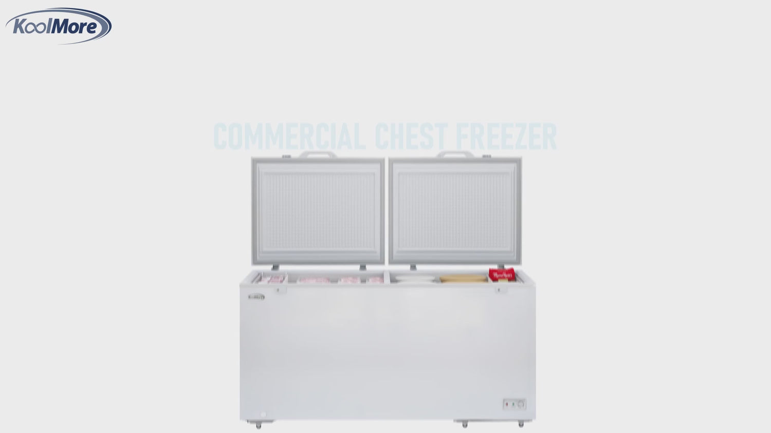 Commercial Chest Freezer, 30 Cu. Ft. in White, ETL Listed, 79 In.